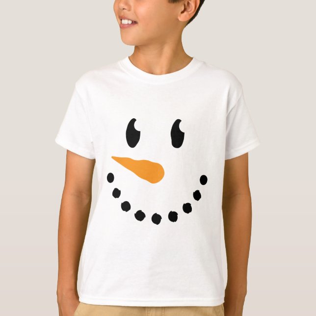 Camiseta T-shirt do boneco de neve do menino (design 3) (Frente)