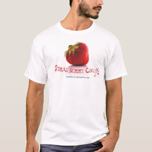 Camiseta T-shirt do branco da MORANGO COUGH™