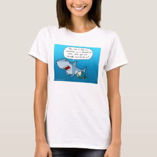 Camiseta T-shirt do branco da reputação de Shaaark