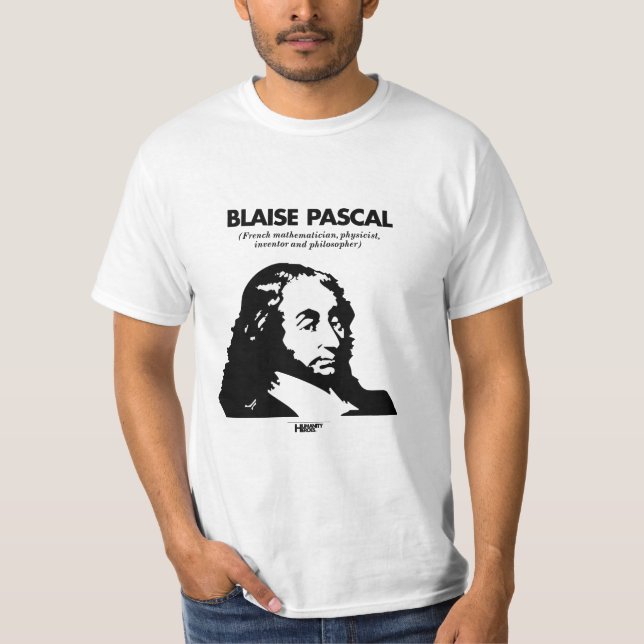 Camiseta T-shirt do branco de Blaise Pascal (Frente)