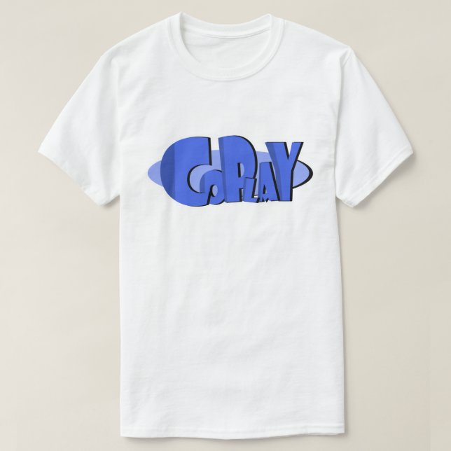 Camiseta T-shirt do branco de CoPlay (Frente do Design)