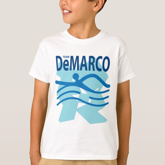 Camiseta T-shirt do branco de DeMarco da equipe (Frente)