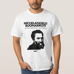 Camiseta T-shirt do branco de Michelangelo Buonarroti