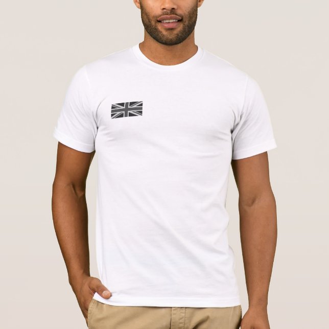 Camiseta T-shirt do branco de Union Jack (Frente)