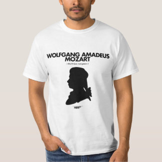Camiseta T-shirt do branco de Wolfgang Amadeus Mozart