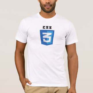 Camiseta T-shirt do branco do logotipo CSS3