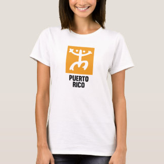 Camiseta T-shirt do branco do símbolo de Taino Coquí do