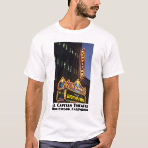 Camiseta T-shirt do branco do teatro do EL Capitan