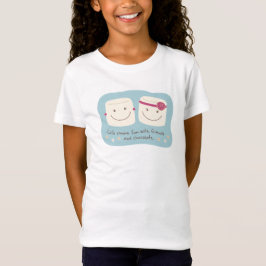 Camiseta T-shirt do branco dos amigos do Marshmallow do