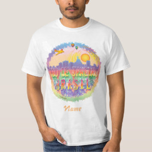 Camiseta T-shirt do branco dos homens de Rio