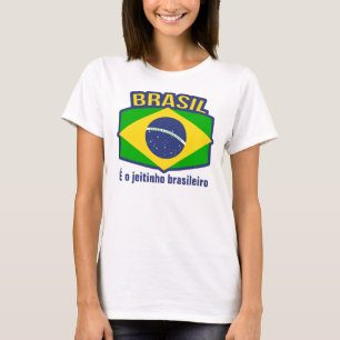 Camiseta T-shirt do brasileiro do jeitinho da bandeira É o