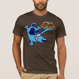 Camiseta T-shirt do cachorro quente 2 de Chicago (cão azul
