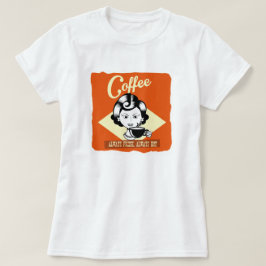 Camiseta T-Shirt do Café da Mulher Retro