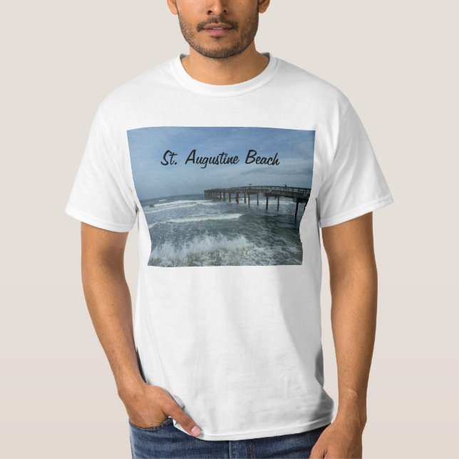 Camiseta T-shirt do cais de Florida FL da praia de St (Frente)