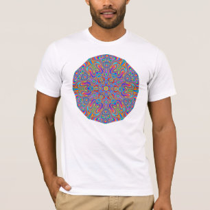 Camiseta T-shirt do caleidoscópio da mandala de Digitas
