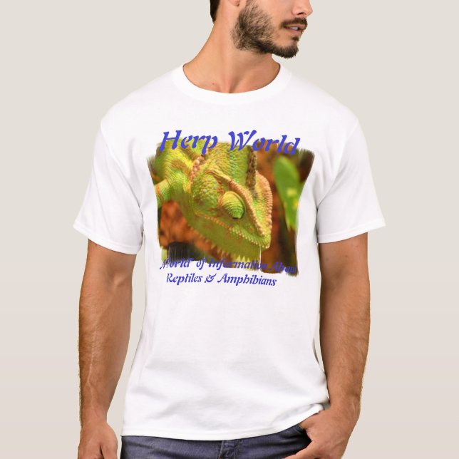Camiseta T-shirt do camaleão do mundo de Herp (Frente)