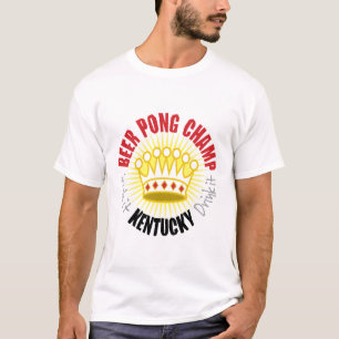 Camiseta T-shirt do campeão de Pong da cerveja de Kentucky
