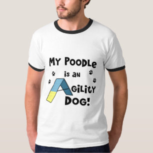 Camiseta T-shirt do cão da agilidade da caniche