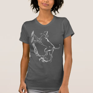 Camiseta T-shirt do cão de caça das mulheres da camisola 