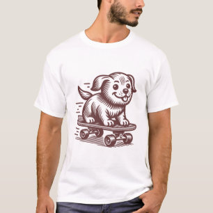 Camiseta T-shirt do cão de skate