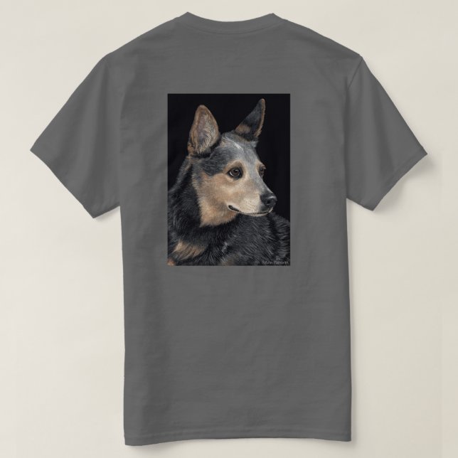 Camiseta T-shirt do cão do gado - "Quigley " (Verso do Design)