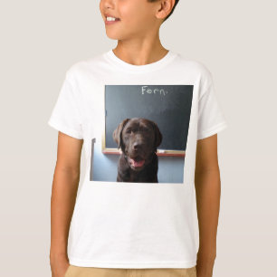Camiseta T-shirt do cão do laboratório do chocolate