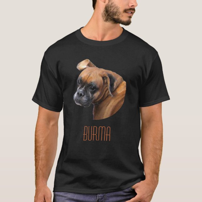 Camiseta T-shirt do cão do pugilista (Frente)