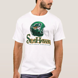 Camiseta T-shirt do capacete de futebol de Seahawks