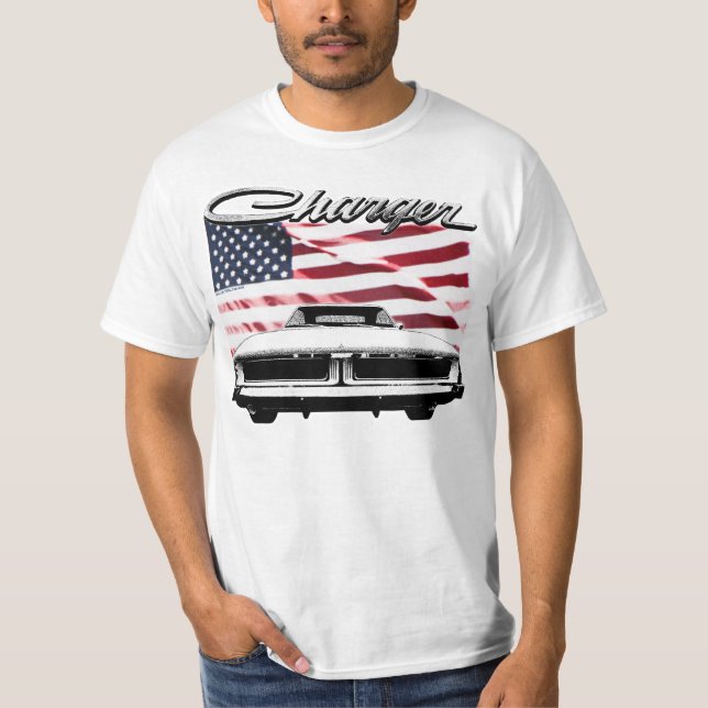 Camiseta T-shirt do carregador de Dodge (Frente)