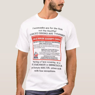 Camiseta T-Shirt do Cartão de Isenção Femask