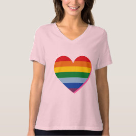Camiseta T-Shirt do Cartel do dia de os namorados Rainbow