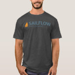 Camiseta T-shirt do carvão vegetal dos homens de SailFlow<br><div class="desc">Logotipo de SailFlow</div>