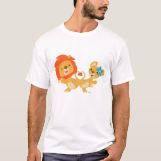 Camiseta T-shirt do casal do leão da dança