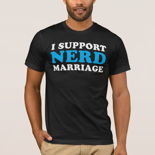 Camiseta T-shirt do casamento do nerd (Frente)
