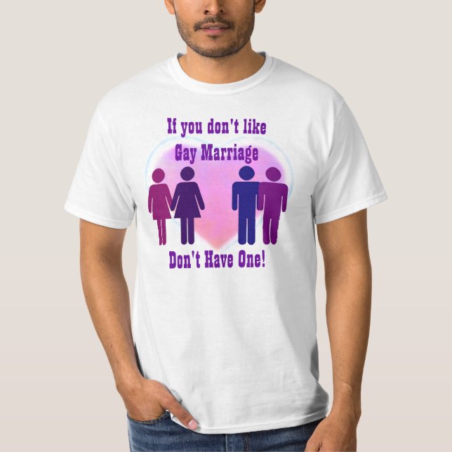 Camiseta T-shirt do casamento gay (Frente)