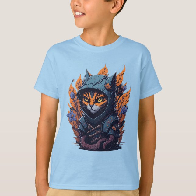 Camiseta T-shirt do Cat Design Kid. (Frente)