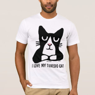 Camiseta T-shirt do CAT do SMOKING, EU AMO MEU CAT do