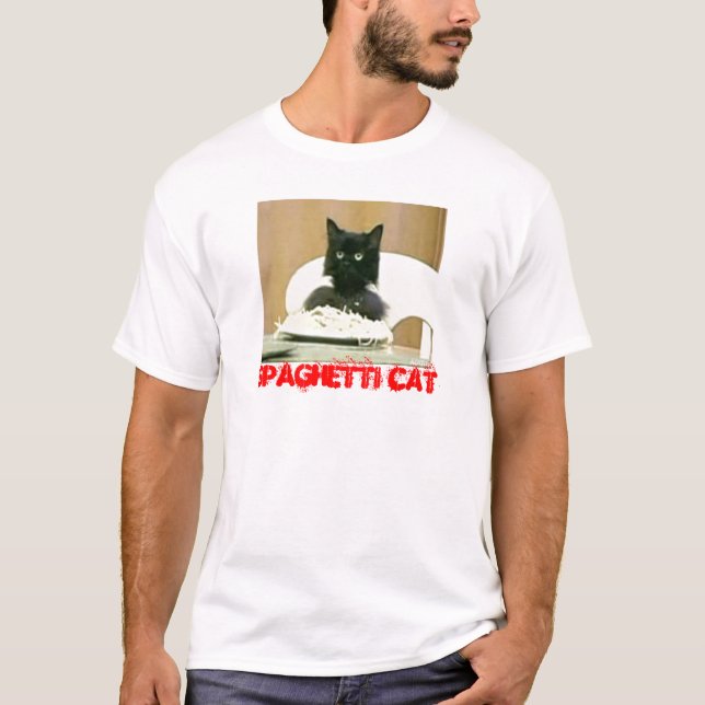 Camiseta T-shirt do CAT dos ESPAGUETES (Frente)