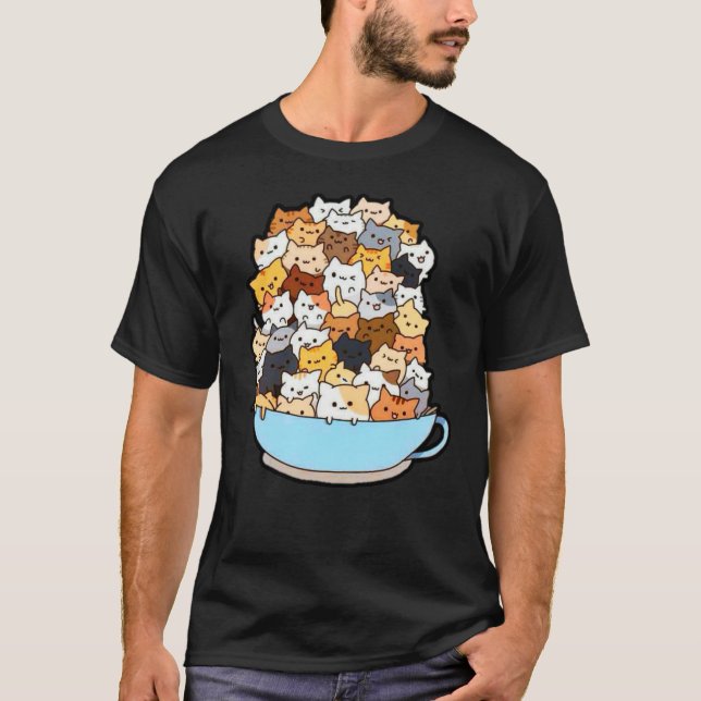 Camiseta T-Shirt do Cat Sketch (Frente)