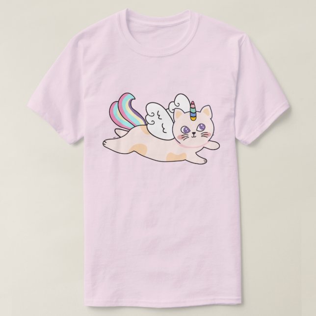 Camiseta T-Shirt do Cat Unicorn (Frente do Design)