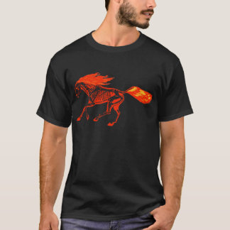 Camiseta T-shirt do cavalo do fogo