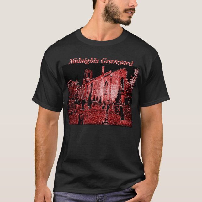 Camiseta T-shirt do cemitério das meias-noites (Frente)