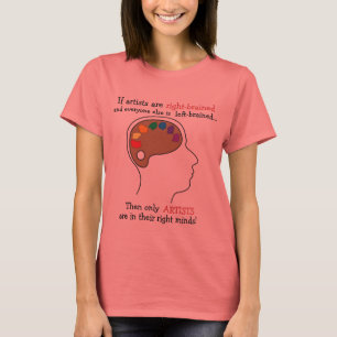 Camiseta T-shirt do cérebro da arte
