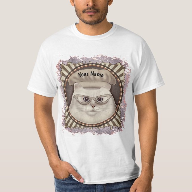 Camiseta t-shirt do Chef de Gato Persa (Frente)