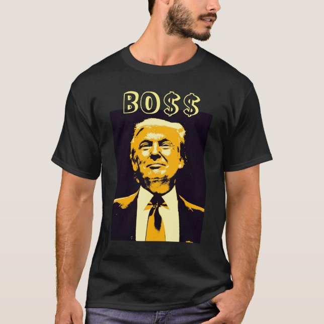 Camiseta T-shirt do chefe de Donald Trump (Frente)