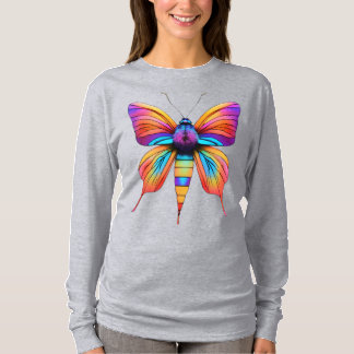 CAMISETA T-SHIRT DO CHEIO DE IMPRESSÃO BUTTERFLY 3D