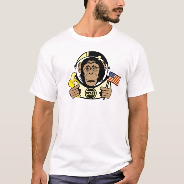 Camiseta T-shirt do chimpanzé do espaço (Frente)