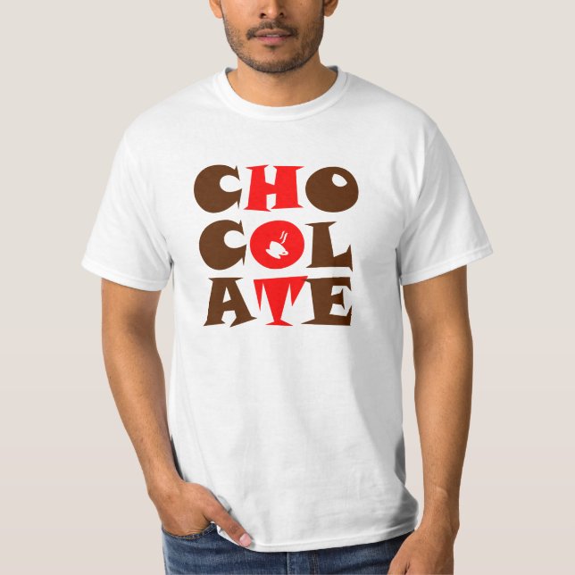 Camiseta T-shirt do chocolate quente (Frente)