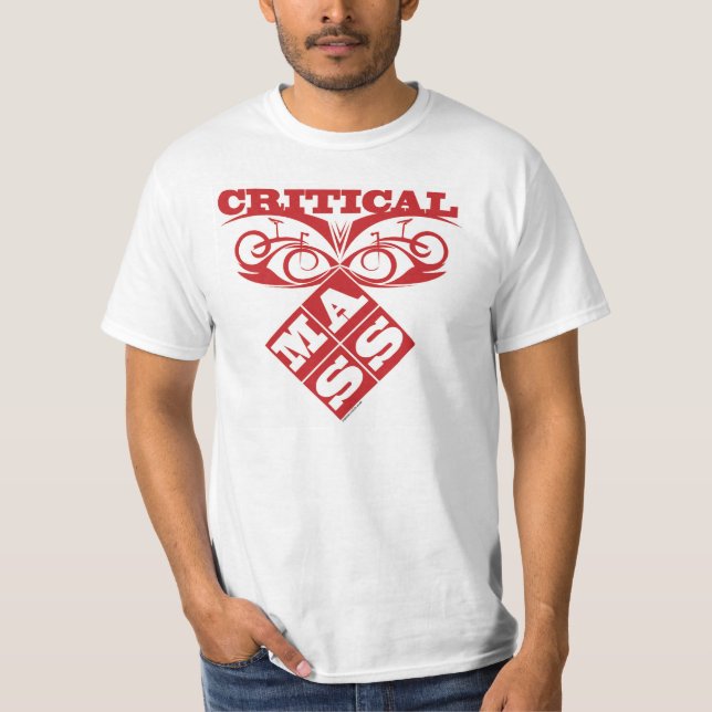 Camiseta T-shirt do ciclismo da massa crítica (Frente)