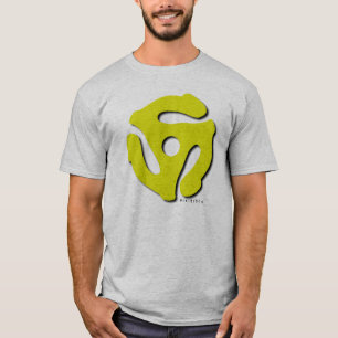 Camiseta T-shirt do cinza da inserção do registro de 45 R